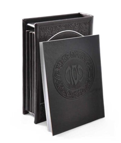 Stand of 6 Haggadah for Pesach Faux leather