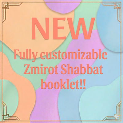 Exclusive Custom Cover Zmiros Shabbos
